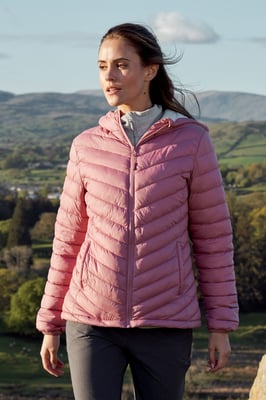 'Seasons' Women's Padded Jacket Water Resistant Winter Coat Pink