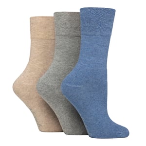 3 Pack Ladies Bamboo Socks Soft Breathable Cushioned Crew Socks