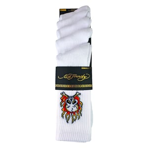 5-pack Heren Crew Sokken met Skull Patroon Zachte Ademend Casual Sokken