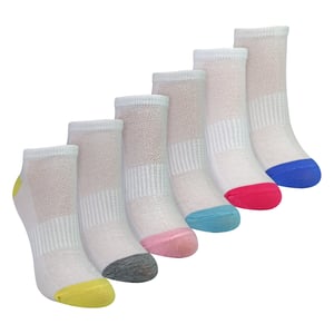6 Pack Ladies Bamboo Trainer Socks Soft Breathable Heel Toe Design