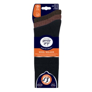 3 Pack Mens Wool Boot Socks Warm Cushioned Hiking Crew Socks