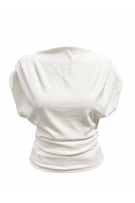 Hoge Taille Wijde Pijpen Brei Co-Ord Set met Boothals
