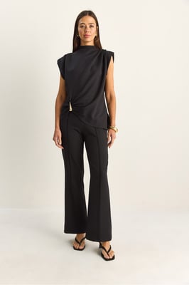 Hoge Taille Flared Leg Co-ord Set