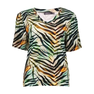 Geisha T-shirt v-neck jersey aop dessin