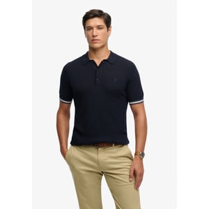 Superdry Knitted texture ss polo navy