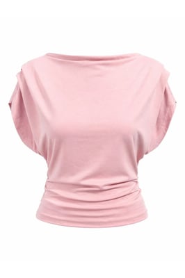 Hoge Taille Wijde Pijpen Brei Co-Ord Set met Boothals