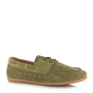 DWRS Label Latty small studs olive mocassins dames