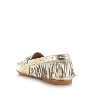 DWRS Label Dwrs parral crackled champagne mocassins dames