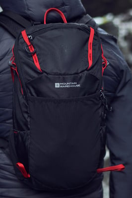 'Inca' Unisex Rucksack with Chest Strap Everyday Backpack Black
