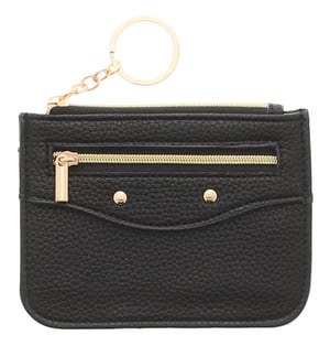 Card Holder RFID Blocking Lining Wallets Purses Kali Zip Fastening black