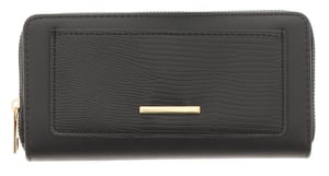 Womens Wallet Purse Card Holder Coin Compartment khloe Zip Fastening black