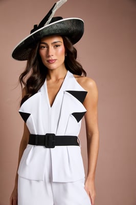 Lisa Tan Statement V Neck Jumpsuit