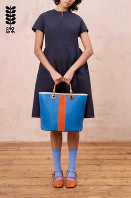 Blue Smile Tote - Colour Block True Blue