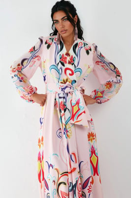 Floral Print Maxi A-lijn Jurk