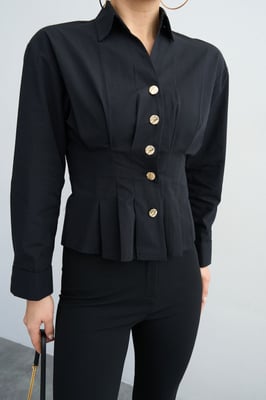 Strak Fitted Overhemd met Knopdetails