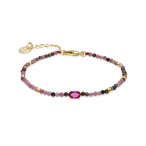 Luxenter Multicolour Toermalijn Armband afgewerkt in 18k geel goud - Baim