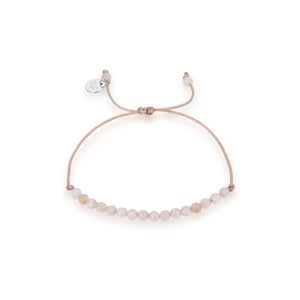 Luxenter 925 Sterling Silver armband med rodiumpläterad vit jade - Aquisa