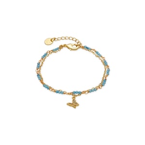 Luxenter Armband met Blauw Kristal 18k goud afwerking - Zinli