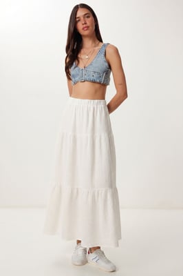 Hoge Taille A-Lijn Maxi Rok
