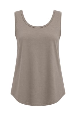 Casual U-hals Katoenmengsel Tanktop