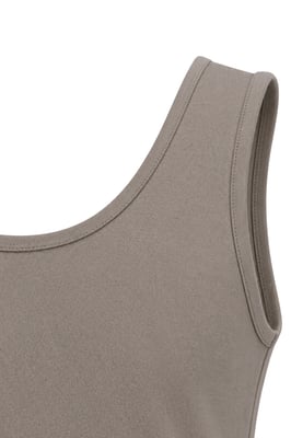 Casual U-hals Katoenmengsel Tanktop