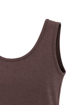 Casual U-Hals Katoenmengsel Tanktop