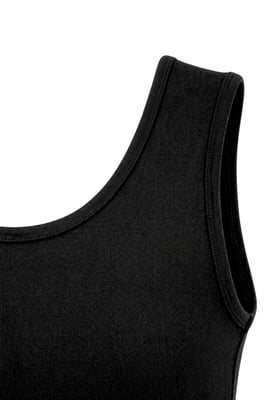 Casual U-Hals Katoenmix Tanktop