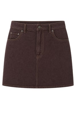 Hoge Taille A-Lijn Denim Minirok met Knopenclosure
