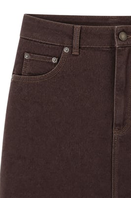 Hoge Taille A-Lijn Denim Minirok met Knopenclosure