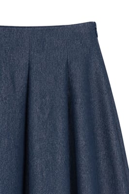 Hoge Taille A-Lijn Midi Jeansrok