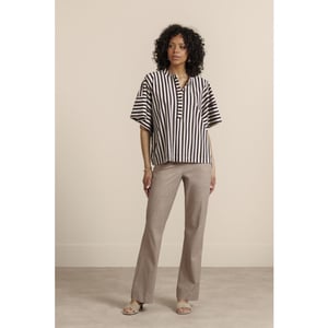 Studio Anneloes Laureen stripe blouse ecru dessin