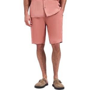 No Excess Short chino with linen, garment dye coral