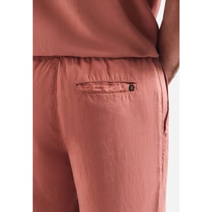 No Excess Short chino with linen, garment dye coral