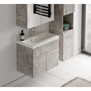 Badplaats Badkamermeubel montreal 60 x 35 cm – beton grijs – wastafel met