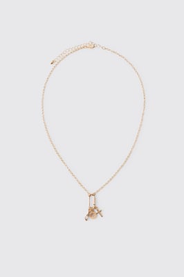 Gold Pendant Charm Necklace