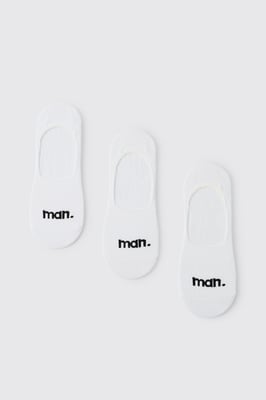 3 Pack Man Dot Invisible Socks