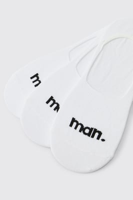 3 Pack Man Dot Invisible Socks