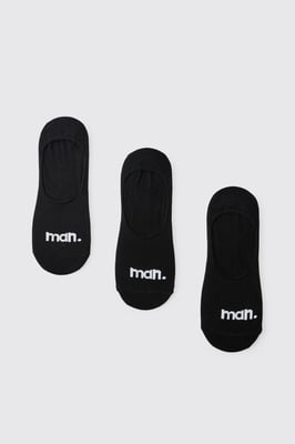 3 Pack Man Dot Invisible Socks