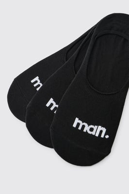 3 Pack Man Dot Invisible Socks