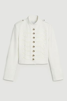Compact Stretch Tape Detail Military Jacket