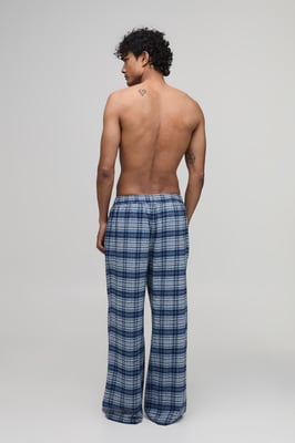Wide Leg Check Lounge Bottoms