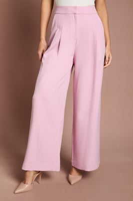 Lisa Tan Wide Leg Crepe Trouser