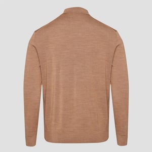 Men's Gant Merino Wool Polo Shirt in Beige