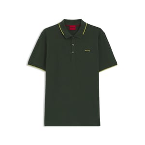 Men's Hugo Printed Logo Polo Shirt in Green