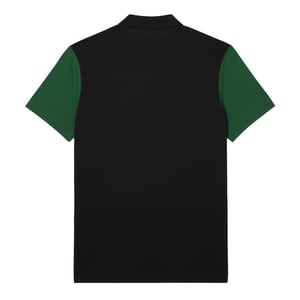 Men's Lacoste Dry Print Branding Tennis Polo Shirt in Black