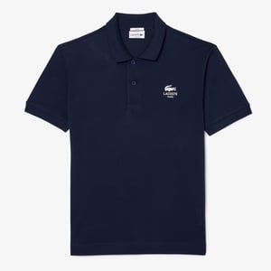 Men's Lacoste Fit Signature Print L.12.12 Polo Shirt in Blue