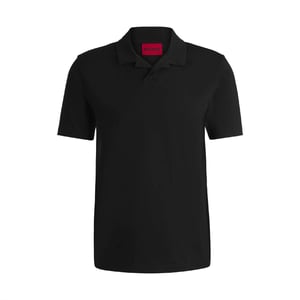 Men's Hugo Stretch Cotton Polo Shirt in Black