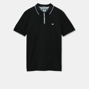 Men's Weekend Offender Monti Zip Polo Shirt in Black