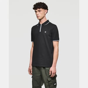 Men's Weekend Offender Monti Zip Polo Shirt in Black