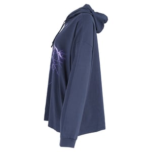 Givenchy Lightning Gedrukt Trekkoord Hoodie In Diepblauwe Katoen